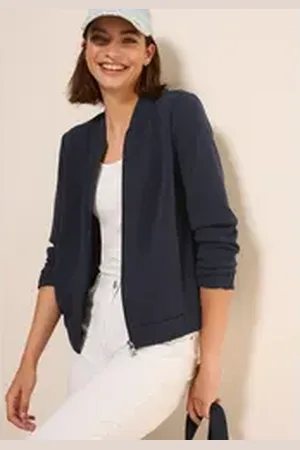 CECIL Blouson mit Stehkragen und Reißverschluss blau XL (44)