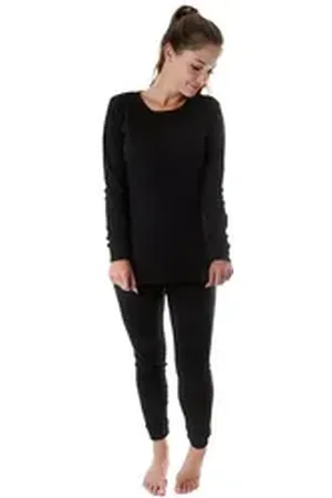 Black Snake Thermounterhemd Damen Thermounterwäsche – Weich, atmungsaktiv und für Outdoor-Sport (Set, 1-St) Thermounterwäsche Set Unterhemd + Unterhose schwarz S
