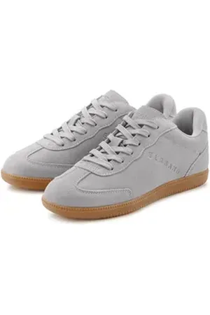 ELBSAND Freizeitschuh Sneaker Retro Sneaker, Lederschuh, Schnürhalbschuh aus Leder Unisex grau 42 EU