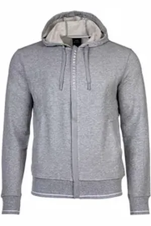 Giorgio Armani ARMANI EXCHANGE Sweatshirt Herren Sweatjacke Baumwolle grau 2XL
