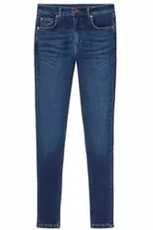 hessnatur 5-Pocket-Jeans LINA Mid Rise Skinny aus Bio-Denim (1-tlg) blau 27/30