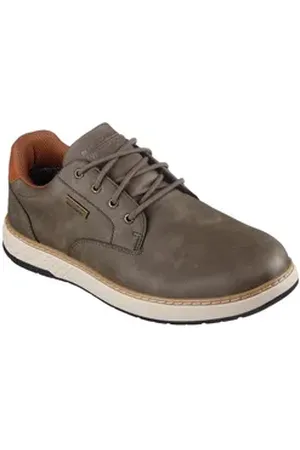Skechers GARLAN Schnürschuh, Trekking Schuh, Sneaker, Freizeitschuh mit Kontrastnähten grün 44 EU