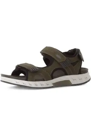 Gabor Rollingsoft Trekkingsandale, Sommerschuh, Klettschuh, Freizeitsandale in Komfortweite G (weit) grün|schwarz 47 EU
