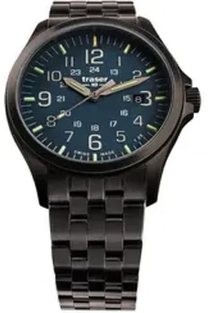 Traser Quarzuhr H3 108739 P67 Officer GunMetal Blue Herrenuhr 42mm 10ATM H3 108739 P67 Officer GunMetal Blue Herrenuhr 42mm 10ATM