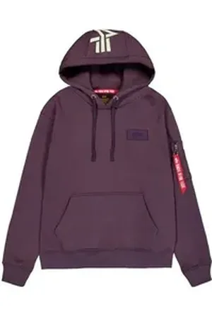 Alpha Industries Hoodie Men - Hoodies Back Print Hoodie lila XL