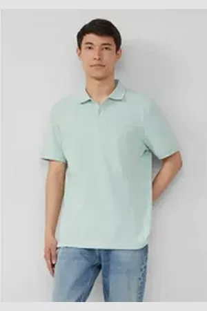 QS by s.Oliver Poloshirt Poloshirt aus Baumwollpiqué Polokragen, Knöpfe, Regular Fit grün L