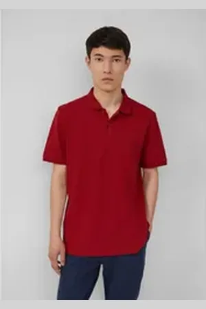 QS by s.Oliver Poloshirt Poloshirt aus Baumwollpiqué Polokragen, Knöpfe, Regular Fit rot XL