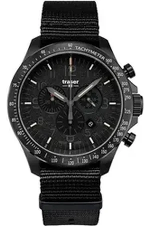 Traser Quarzuhr H3 109465 P67 Officer Chronograph Black Nato Herrenuhr 46mm 10A H3 109465 P67 Officer Chronograph Black Nato Herrenuhr 46mm 10ATM