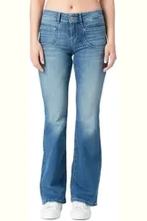 Miracle of Denim Schlagjeans – modischer Schnitt mit ausgestelltem Bein blau 31/32