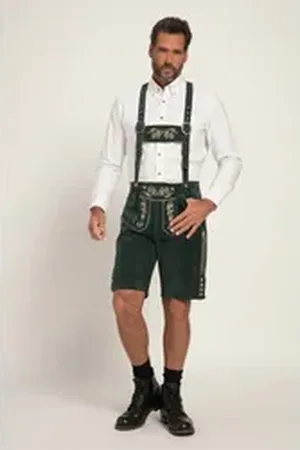 JP 1880 Lederhose JP 1880 Trachtenhose echtes Leder Stickereien blau|grün 60