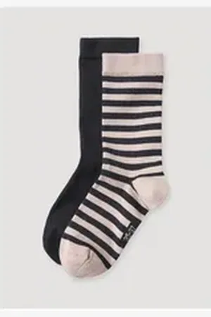 hessnatur Socken im 2er-Pack aus Bio-Baumwolle (2-Paar) schwarz 41-43