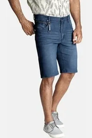Jan Vanderstorm Bermudas DITMANN aus elastischem Baumwoll-Mix blau 4XL (68)