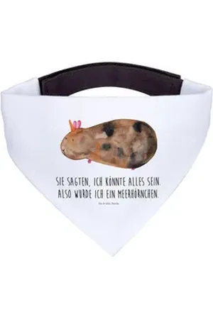 Mr. & Mrs. Panda Hundefliege Einhorn Meerschweinchen - Weiß - Geschenk, Einhorn Deko, Unicorn, gro, Polyester weiß L | 33 cm x 33 cm