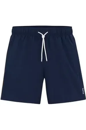 HUGO BOSS Badeshorts Badeshorts mit Signature-Streifen blau XL