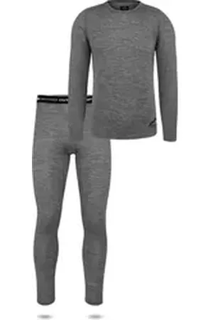 Normani Thermounterhemd Herren Merino Unterwäsche-Set Melbourne/Sydney Thermounterwäsche Skiunterwäsche 100% Merinowolle grau 6XL