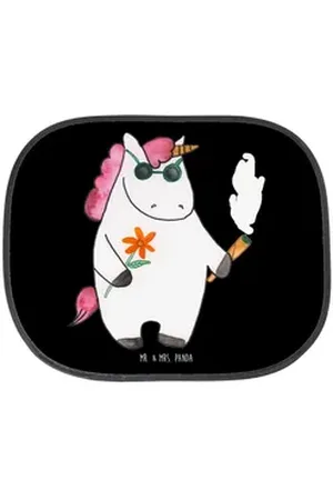 Mr. & Mrs. Panda Sonnenschutz Einhorn Woodstock - Schwarz - Geschenk, Sonnenschutz Baby, Sonnenschu, Seidenmatt, Vielseitig schwarz