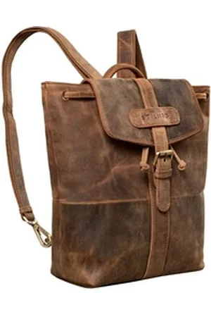 STILORD Cityrucksack "Ranger" Vintage Rucksack Leder 13,3 Zoll braun
