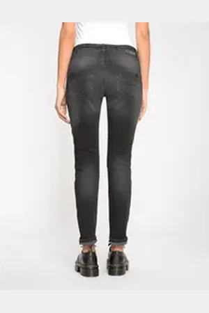 Gang Slim-fit-Jeans Jeans Slim Fit 94SANA CROPPED schwarz 28