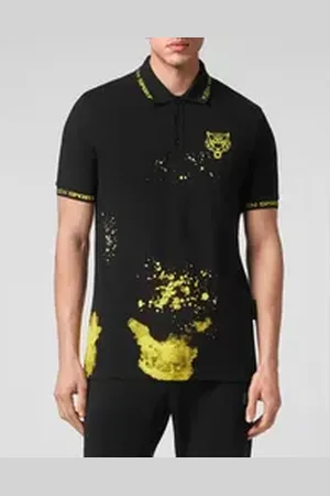 Philipp Plein Poloshirt Tiger schwarz L