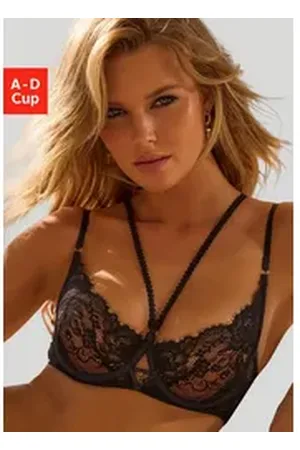 Lascana Push-up-BH mit verführerischem Zierbändchen und Cut-Out, sexy Dessous schwarz 70