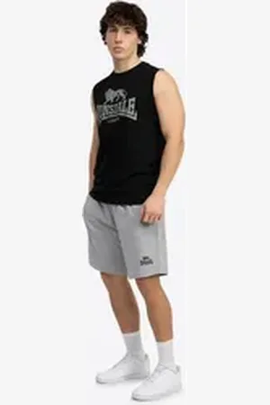Lonsdale London Trainingsanzug Claremorris Ärmelloses T-Shirt & Shorts Set Normale Passform schwarz 3XL