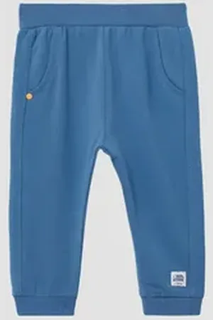 QS by s.Oliver Leggings Jogginghose aus Baumwolle mit Label-Patch Label-Patch blau 86