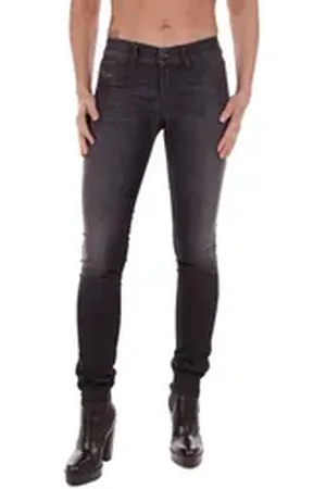 Diesel Jeansjeggings Livier 0609S Damen Jeans Hose Slim Jeggings grau W23