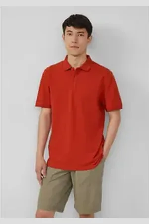 QS by s.Oliver Poloshirt Poloshirt aus Baumwollpiqué Polokragen, Knöpfe, Regular Fit rot L