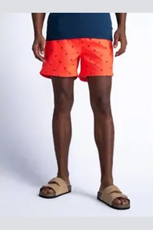 Petrol Industries Badeshorts Badehose mit Allover-Muster Nautify rosa L
