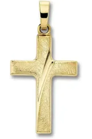 ONE ELEMENT Kettenanhänger Kreuz Anhänger aus 333 Gelbgold, Damen Gold Schmuck goldfarben