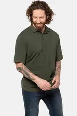JP 1880 Poloshirt Poloshirt Bauchfit Basic Halbarm Piqué blau 7XL