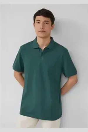 QS by s.Oliver Poloshirt Poloshirt aus Baumwollpiqué Polokragen, Knöpfe, Regular Fit grün XXL