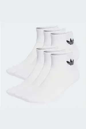 adidas Originals Sportsocken MID ANKLE SCK 6 (6-Paar) Knöchellange Socken im Trefoil Style, 6er Packung weiß M (40/42)