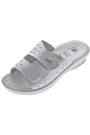 Scandi Clogs Pantoletten Latschen Gesundheits Schuhe Sandale Gel-Effekt weiß 41 EU
