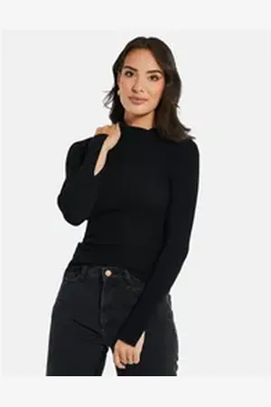 Threadbare Rollkragenpullover Ross im klassischen Basic-Design schwarz 38