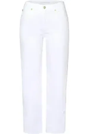 Mac 5-Pocket-Jeans Culotte weiß 42