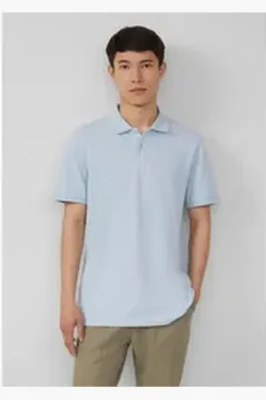 QS by s.Oliver Poloshirt Poloshirt aus Baumwollpiqué Polokragen, Knöpfe, Regular Fit blau L