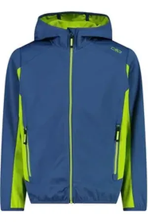 CMP Funktionsjacke KID JACKET FIX HOOD DUSTY BLUE-LIMEGREEN 164