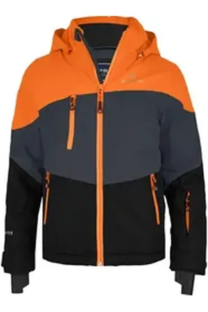 Bergson Skijacke VOLKER neo (maxi) Kinder Skijacke, extra weit für extra viel Spaß im Schnee!, Normalgrö orange 140