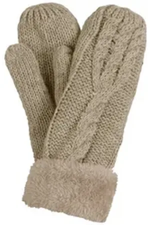 Capelli new york Strickhandschuhe Fäustling – Strickhandschuh beige