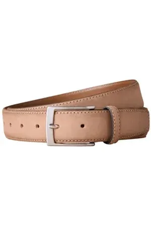 Next Ledergürtel Signature Gürtel aus Nubukleder (1-St) beige S (DE 75)