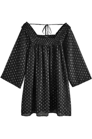 Next Strandkleid Transparenter Cover-up mit Glitzerfäden (1-tlg) schwarz 40 (GB: 12)