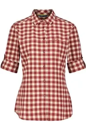 Meru Outdoorbluse Damen Bluse SAUDA Langarm rot 48
