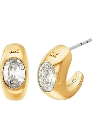 Michael Kors Paar Creolen Damen-Creolen Metall Zirkonia (Paar), Kors Brilliance weiß
