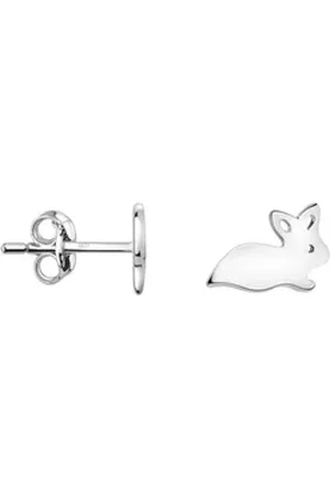 Sofia Milani Paar Ohrstecker Kaninchen, 925 Silber Damen Schmuck - E2005 silberfarben