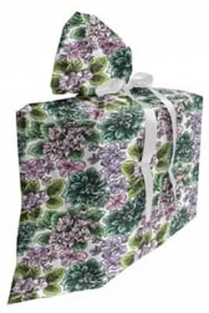 Abakuhaus Spielzeugtruhe Stoffbeutel für Partygeschenke mit 3 Bändern, Blumen Violet Pfingstrosen bunt