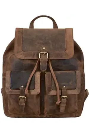 STILORD Notebook-Rucksack "Nora" Großer Lederrucksack Vintage für Damen und Herren braun