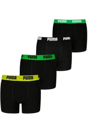 PUMA Boxer Jungen Boxershort 4er Pack Baumwolle (Packung, 4er Pack) grün|schwarz 122-128
