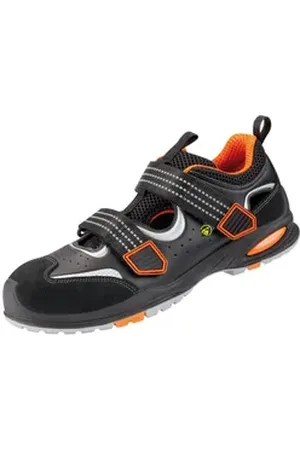 ELYSEE LAZIO Sandale, Schwarz/Orange - EN ISO 20345 S1P SRC, Gr.36 Sandale