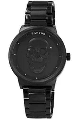 Raptor Quarzuhr Jano Herrenuhr "Jano" mit Totenkopf Edelstahlband